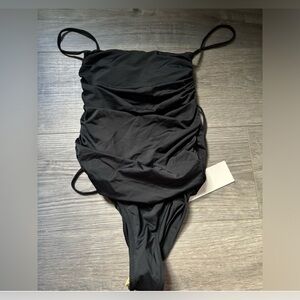 SUNDAY BRUNCH one piece black swimsuit size small NEW
